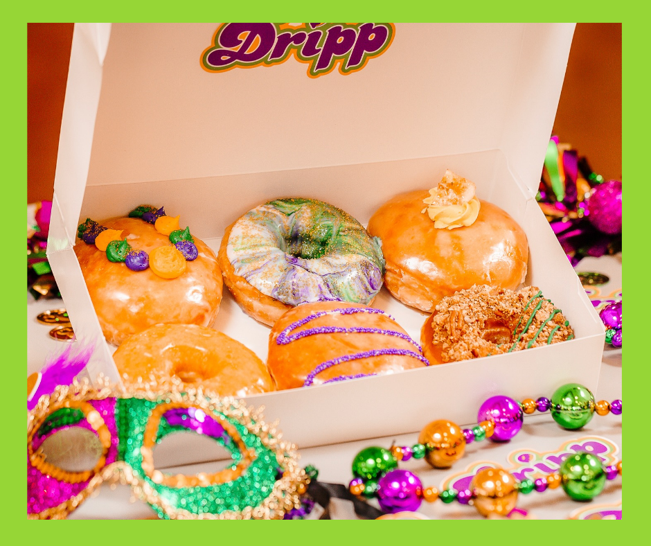 A vibrant assortment of King Cakes from Shreveport-Bossier, representing a cherished Mardi Gras tradition.