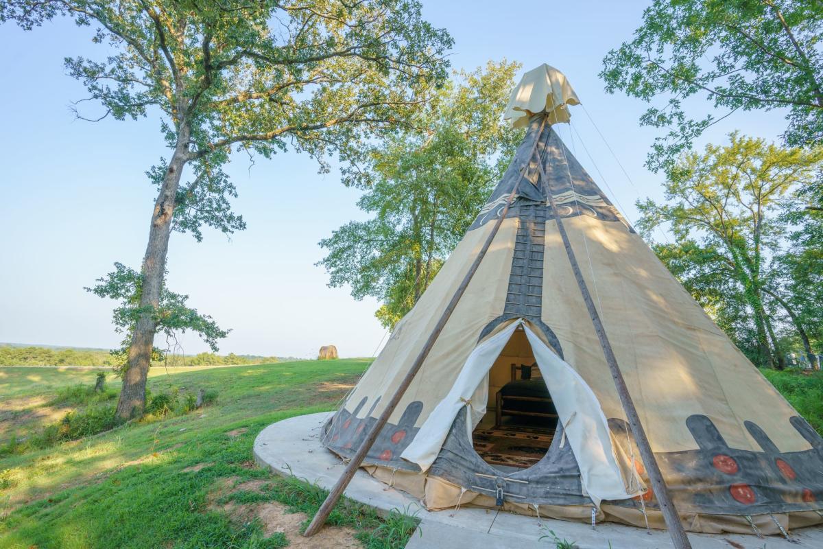 Unique lodging at God's Country Resort: Experience the comfort and charm of our luxury teepees.