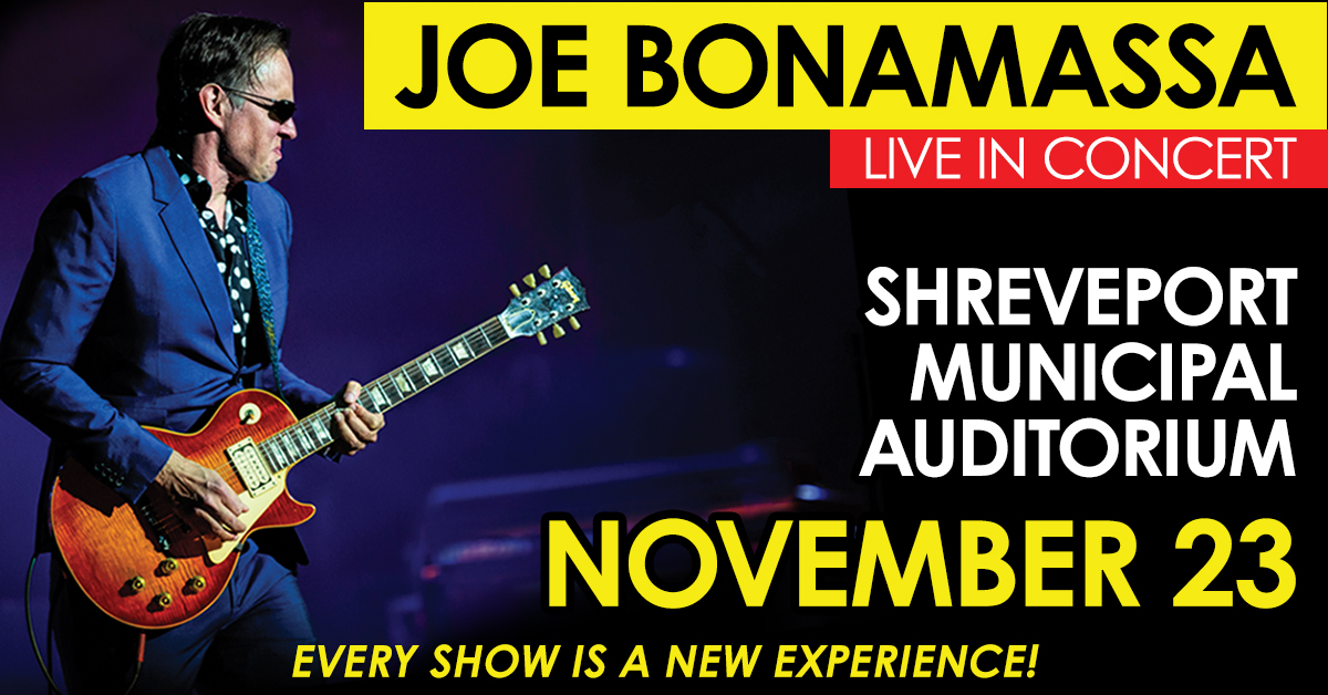 Shreveport welcomes Joe Bonamassa to its musical landscape, promising a night of unmatched Blues-Rock energy.
